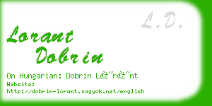 lorant dobrin business card